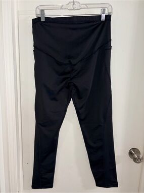 High-Waist Maternity Black Leggings